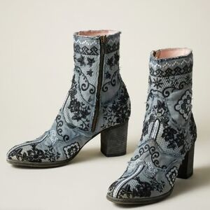 Marco Delli Indigo Blue Jean Boots NWT